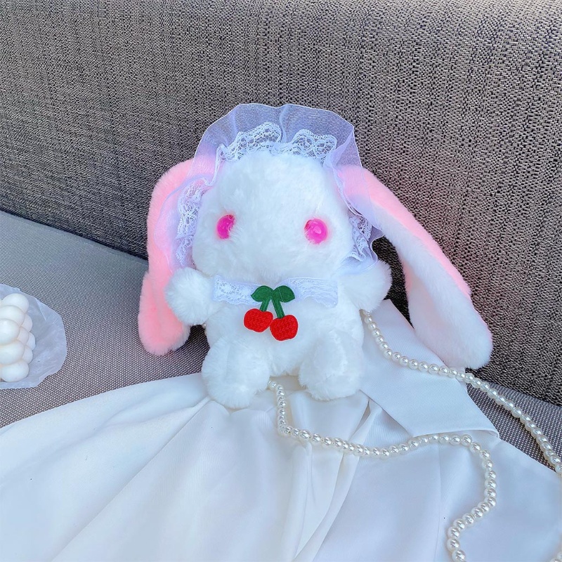 Túi Đeo Chéo Vai Bằng Vải Lông Phong Cách Lolita Dành Cho Nữ