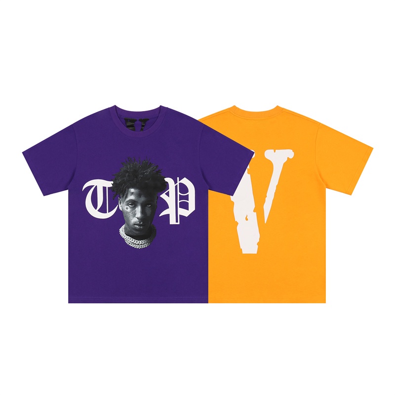 Áo Thun Cotton Tay Ngắn Dáng Rộng In Chữ Vlone Thời Trang Mùa Hè Cho Học Sinh