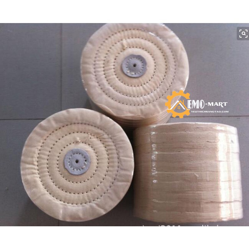 ⚡️𝐇𝐚̀𝐧𝐠 𝐂𝐡𝐢́𝐧𝐡 𝐇𝐚̃𝐧𝐠⚡️Bánh vải chà bóng cho máy mài⚡️ Đường kính 10cm - Dày 10mm - Lỗ trong 4mm