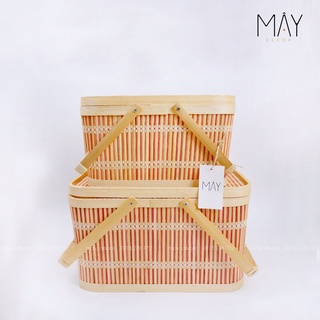 Giỏ mây picnic, du lịch, decor chụp ảnh, đựng trái cây,...
