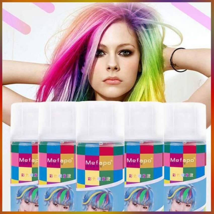 Gôm Xịt Nhuộm Tóc Tạm Thời Kingyes 120ml/chai 10 Màu Thời Trang Cá Tính