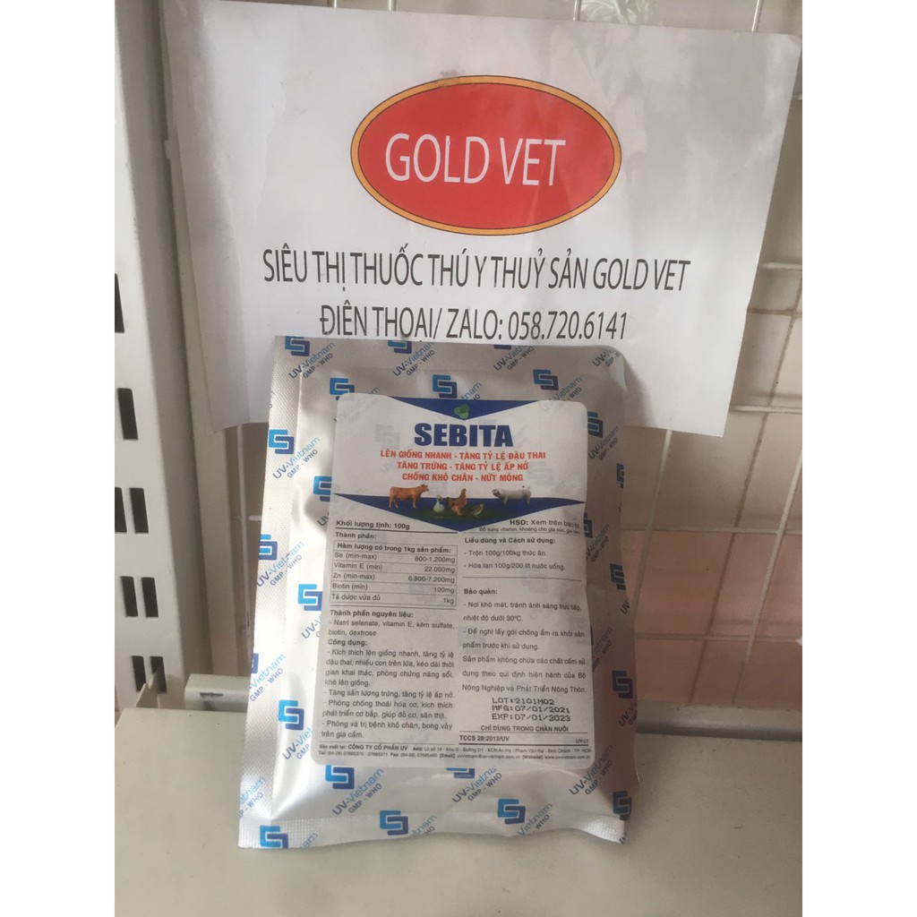 [ Giá rẻ] UV-SEBITA  sản lượng trứng,tỷ lệ phôi, tỷ lệ ấp nở, trứng to, đều, vỏ dày  [100g]