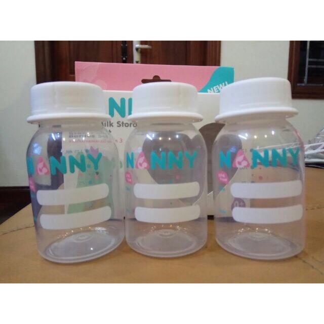 Bộ 3 bình trữ sữa 125ml Nanny Thái Lan