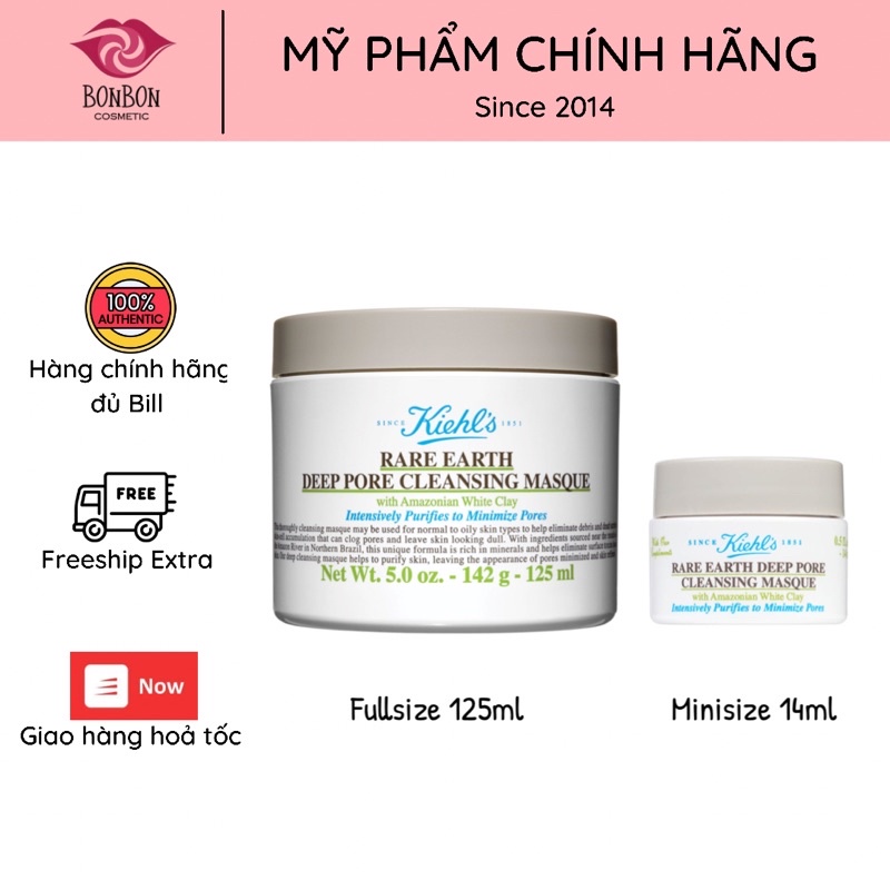 MẶT NẠ ĐẤT SÉT KIEHL'S fullsize và mini