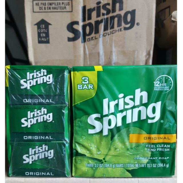 Xà bông cục Irish Spring lốc 3 cục  của Mỹ