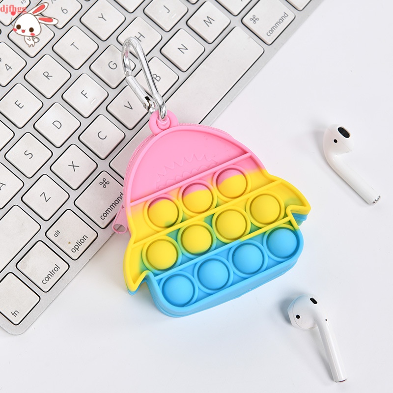 Móc khóa mini hình đồ chơi nhấn bong bóng giải tỏa căng thẳng cho người lớn trẻ em
