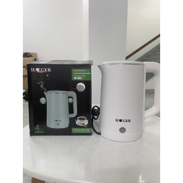 Ấm Siêu Tốc 2Lớp HAEGER HG-7863 2L Công Xuất 2000w