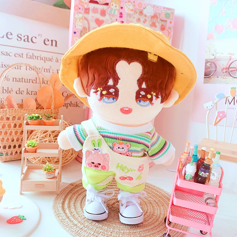 BỘ ÁO VÀ QUẦN YẾM LỆCH DOLL 20CM