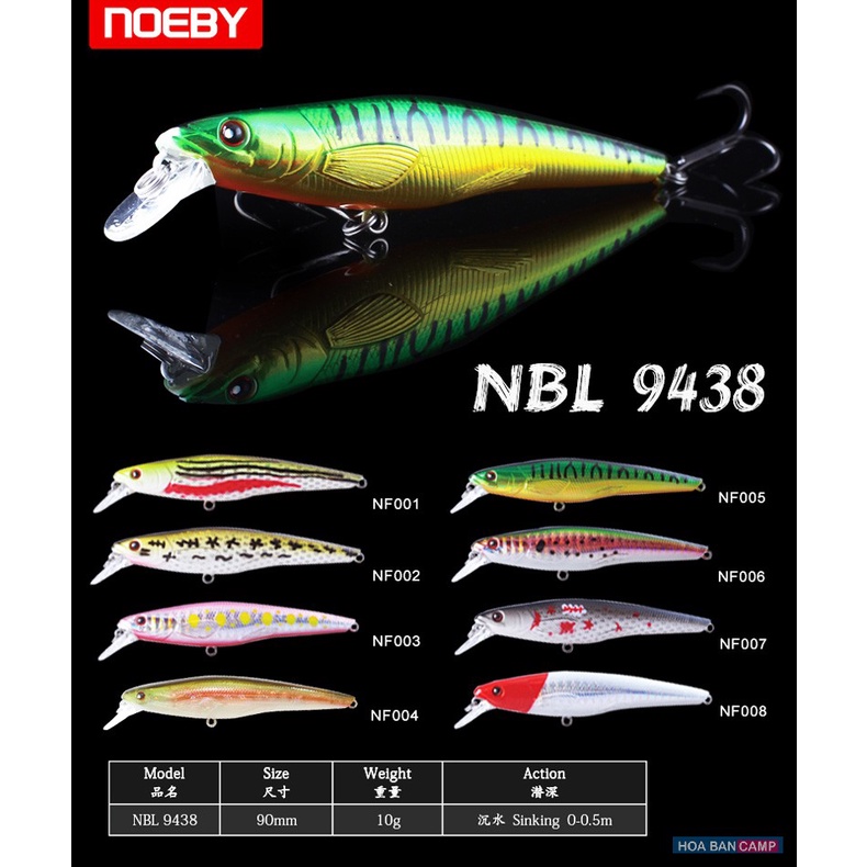 Mồi Lure NOEBY 9438 Minnow | 9cm - 10g