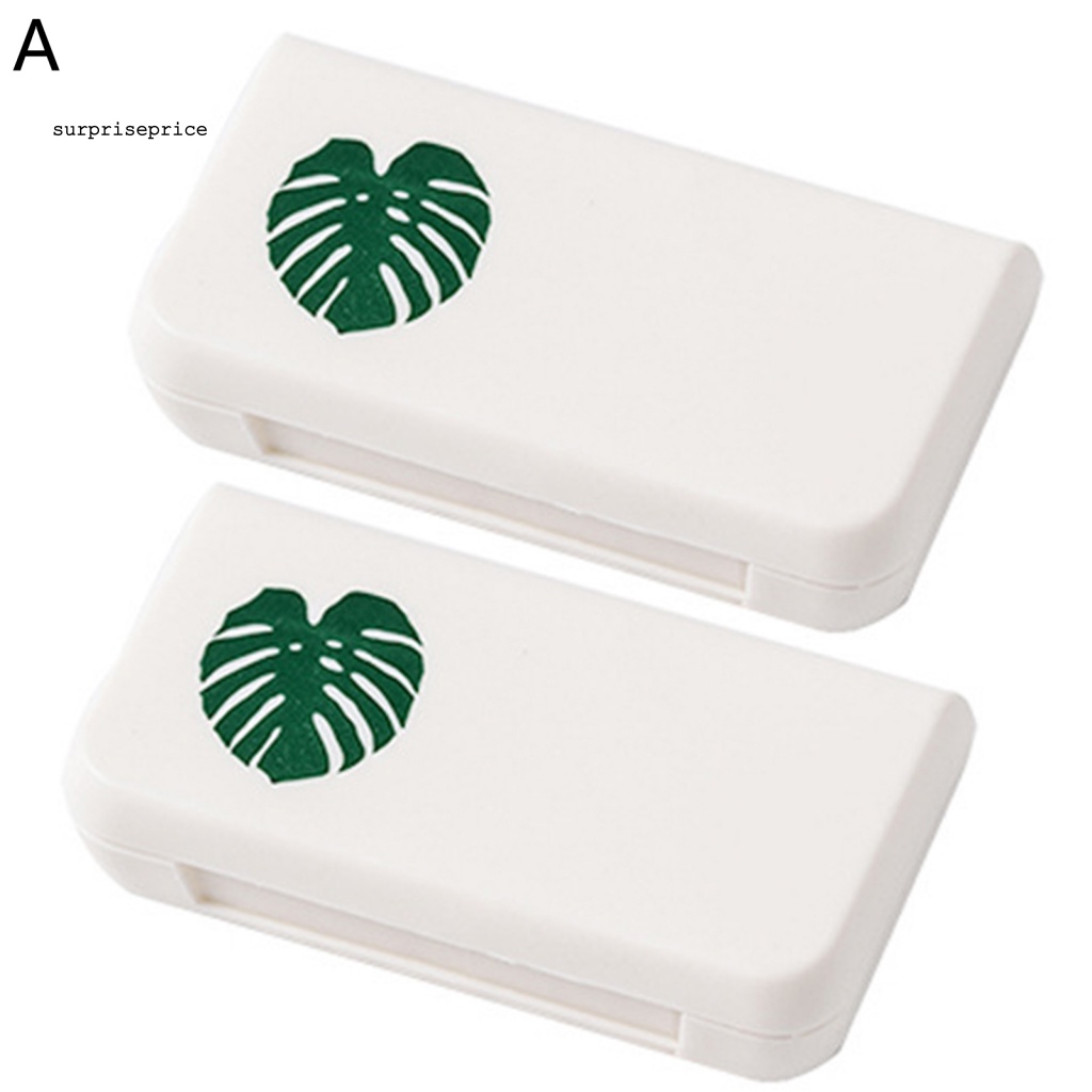 Set 2 Hộp Đựng Thuốc 3 Ngăn Hình Quả Dứa