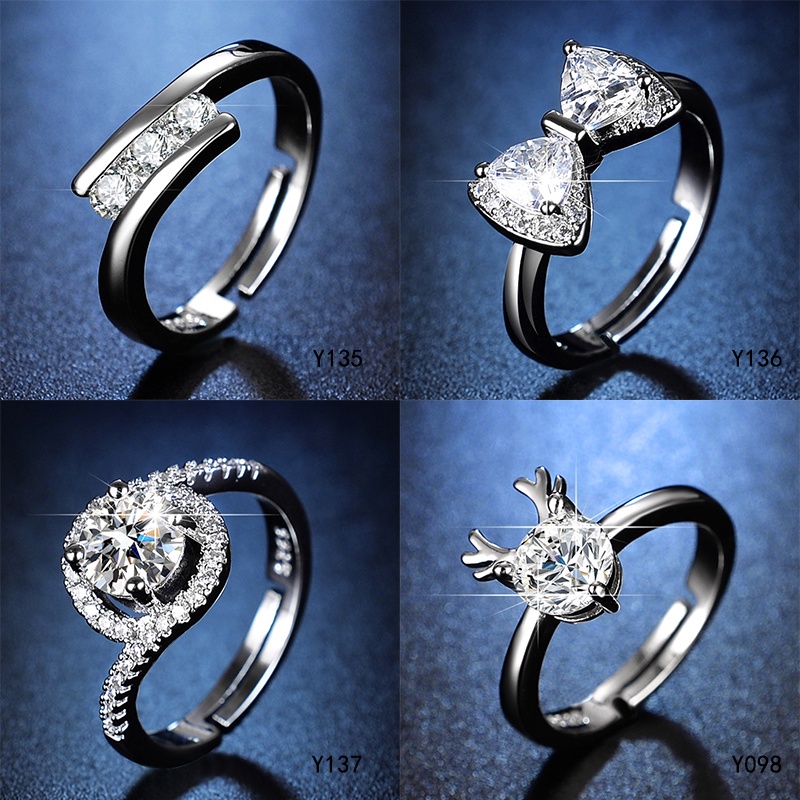 Nhẫn Đeo Tay Kim Cương Nhân Tạo Aifei Moissanite 1 Karat Six-JH01 Cho Nữ