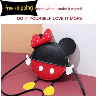 Túi Xách Hình Tròn In Hình Chuột Mickey Dễ Thương