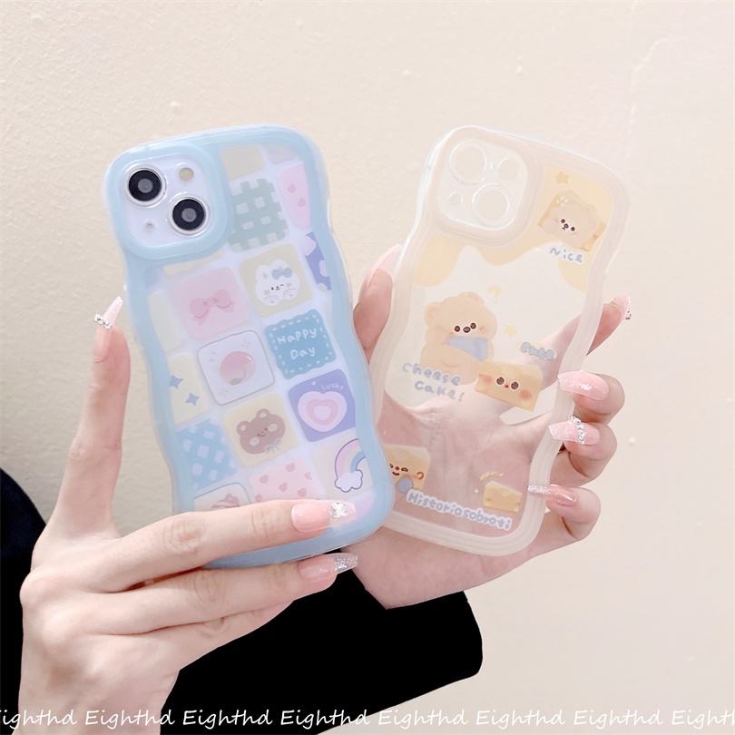 Ốp Điện Thoại Silicone Mềm Chống Sốc In Hình Gấu Phô Mai Cho iPhone 13 12 11 Pro Max X XR Xs Max 6 7 8 Plus