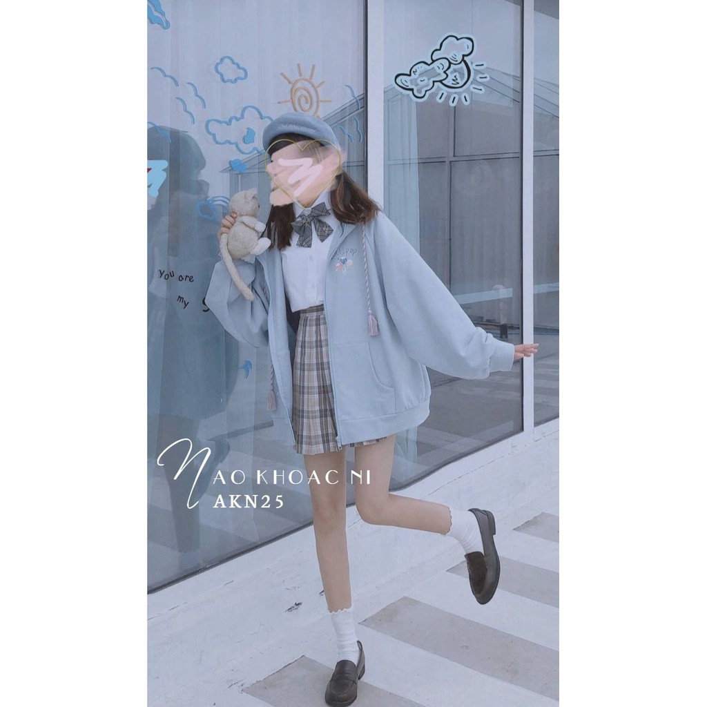 ÁO KHOÁC NỈ IN HÌNH XINH XẮN AKN25 ⚡FREESHIP⚡100% ẢNH THẬT⚡ NN CHUYÊN SỈ - NN STORE | BigBuy360 - bigbuy360.vn