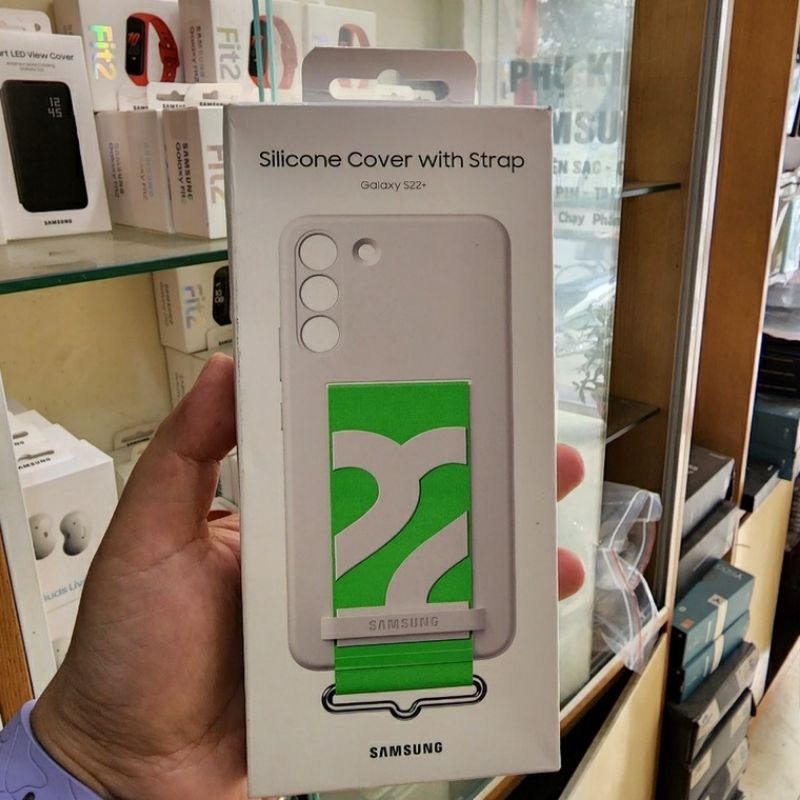 Ốp Lưng Silicone With Strap Cho Điện Thoại Samsung Galaxy S22 / S22+ / S22 Ultra - Hàng Chính Hãng Nguyên Seal