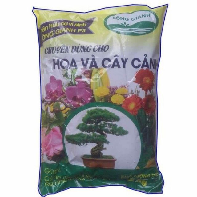 2kg phân bón Sông Gianh hữu cơ vi sinh chuyên dùng cho hoa và cây cảnh