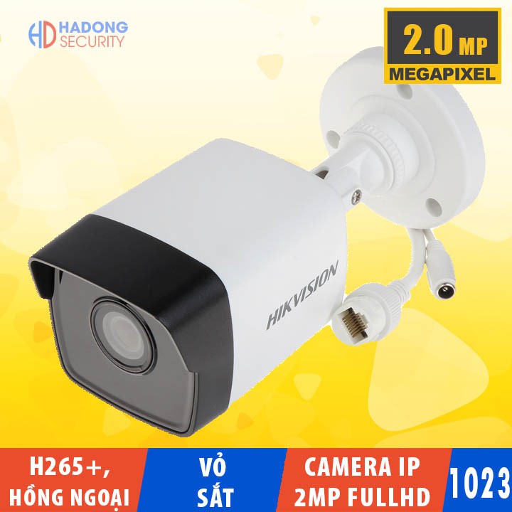 Camera IP 2MP Hikvision DS-2CD1023G0E-ID hồng ngoại 30m, chuẩn nén H265+