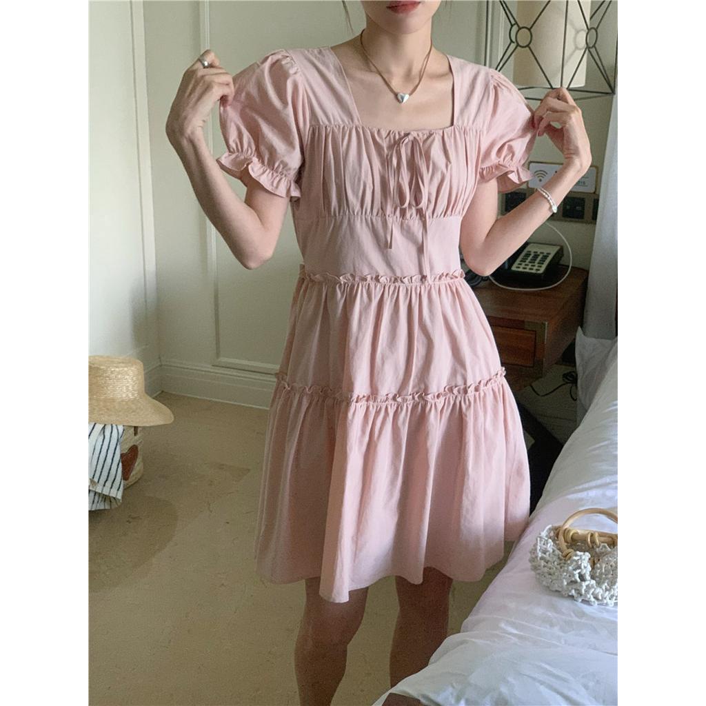 Đầm Ôm Cổ Vuông Ngắn Tay Thời Trang Sành Điệu 64295