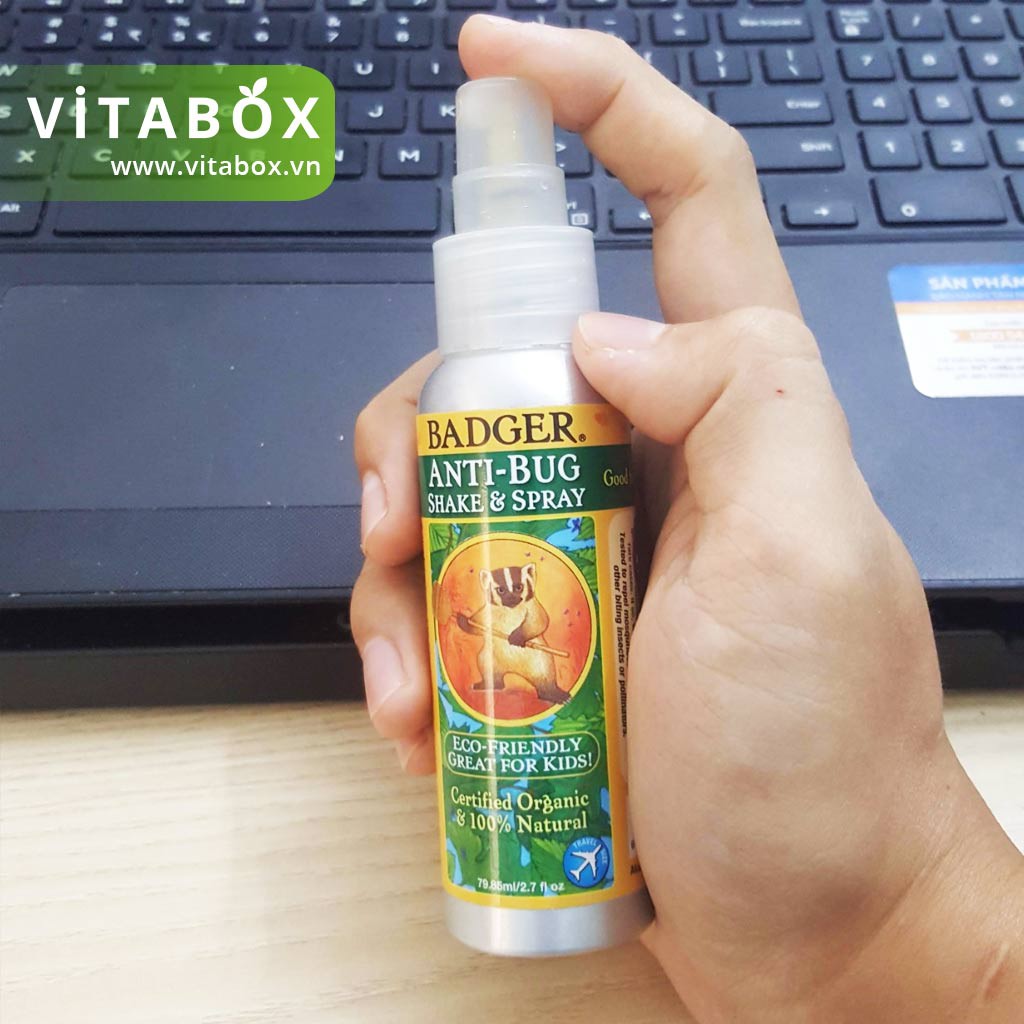 Xịt Chống Muỗi & Côn Trùng Cắn BADGER - Anti-Bug Spray [USDA Organic]