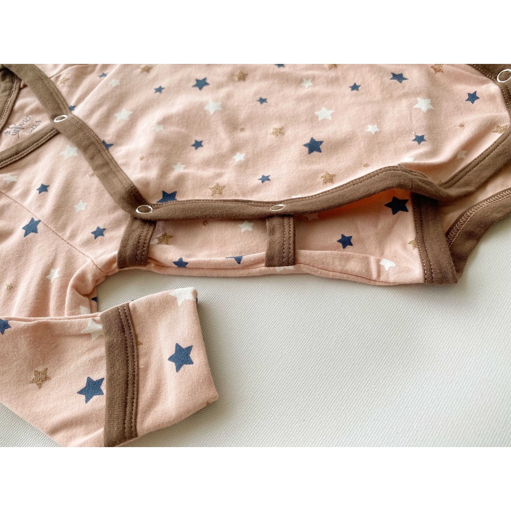 Body dài tay cho bé Unbee kèm mũ gấu hồng, hồng nhạt hàng thiết kế họa tiết hươu 100% chất Cotton Hàn cao cấp - QA014