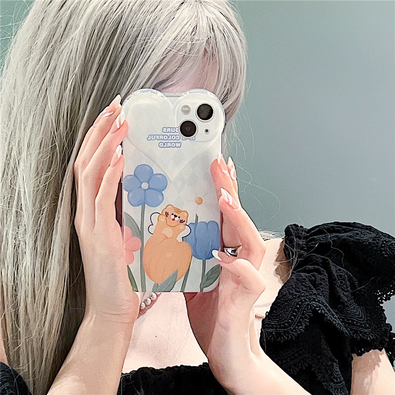 Ốp Điện Thoại Họa Tiết Hoa/Trái Tim Nhỏ Xinh Cho iPhone11/12Pro xs xsmax/6/11/12/PLUS/PRO/MAX/MINI