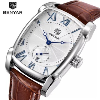 Đồng hồ nam dây da Benyar cao cấp