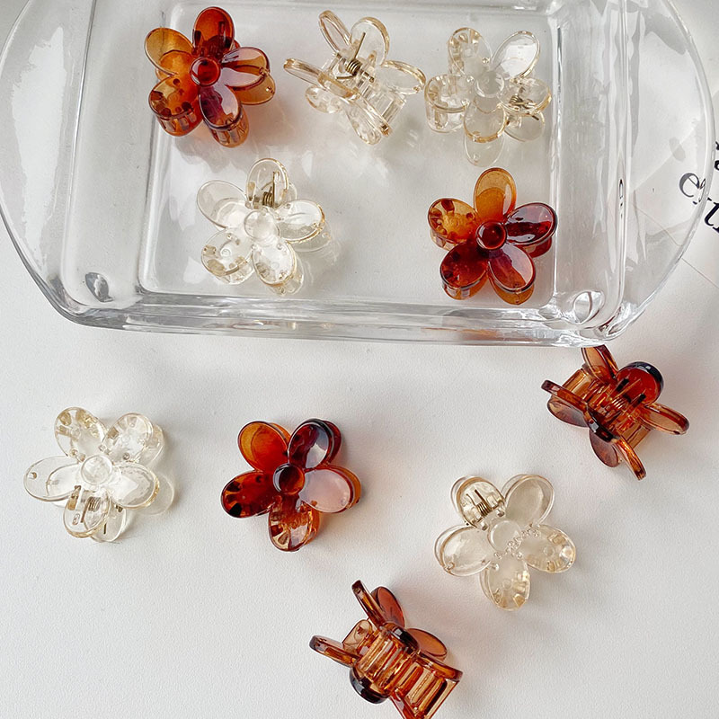 Kẹp tóc nhựa hình bông hoa phong cách Hàn Quốc cho nữ （Hairclips）