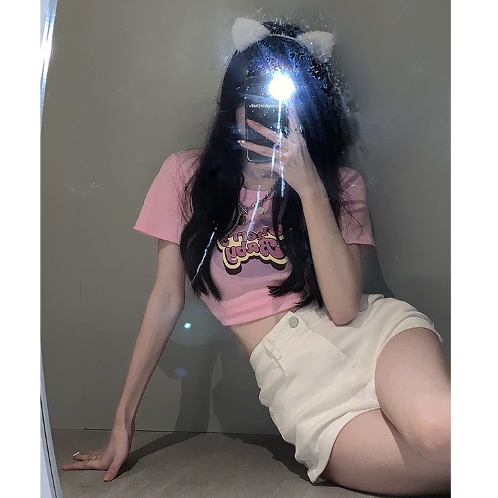 [Giá đặc biệt]Áo Thun Tay Ngắn Cổ Tròn In Chữ Thời Trang Dành Cho Nữ | BigBuy360 - bigbuy360.vn