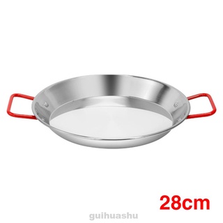 Cooking Heat Resistant Durable Large Capacity Stainless Steel Easy Clean Rustproof Anti Scald Without Coating Paella Pan