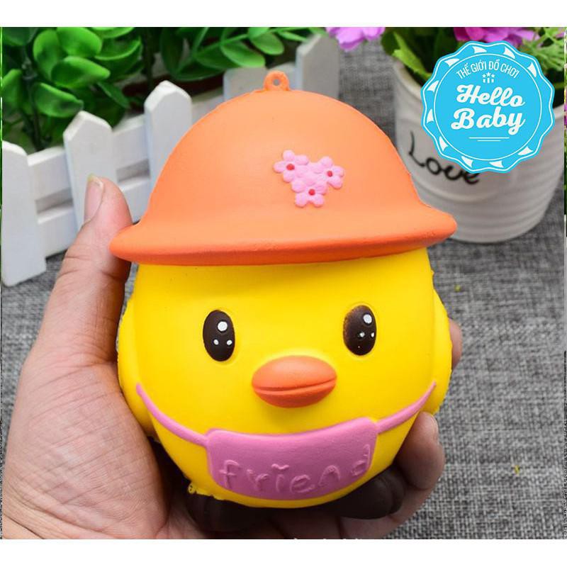 Bán Squishy - Gà Con Đội nón (12x10x9cm) mã SPRR7122 Siêu rẻ