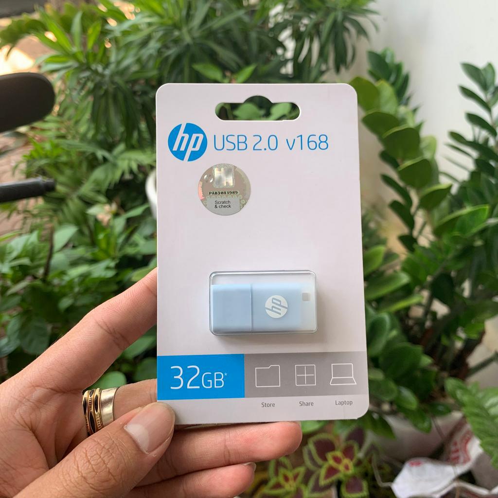 USB 32GB Flash HP v168 USB 2.0, Thiết Kế Nhỏ Gọn, Bảo Hành 2 Năm