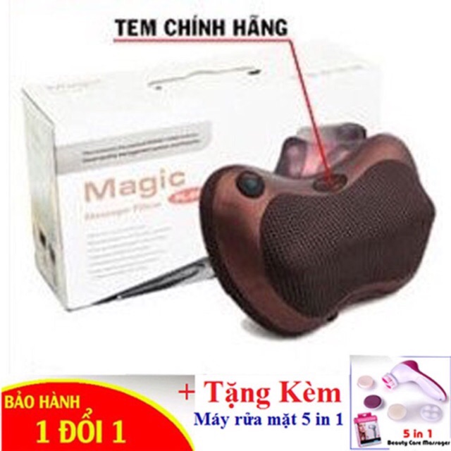 Gối Massage Hồng Ngoại 6Bi Magic Hàn Quốc