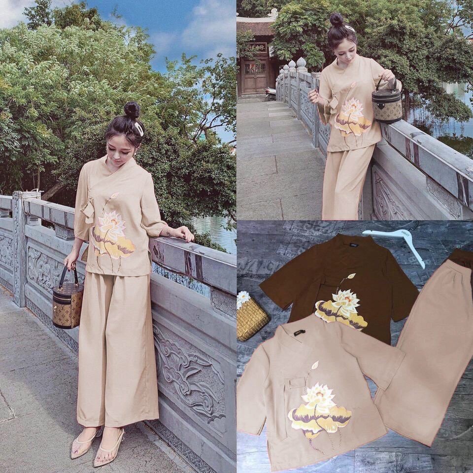 ĐỒ LAM ĐI CHÙA #Mã Freeship Xtra RP028# Mẫu Lụa Cao Cấp