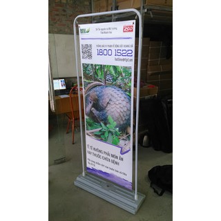 stande khung sắt treo tấm pp  80 x 180cm ( kệ chữ u treo hình ảnh quảng cáo )...........................................