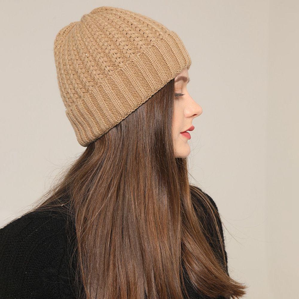 Mũ Len Beanie Nữ Màu Sắc Nhã Nhặn Thời Trang