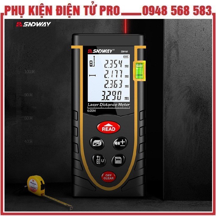 Máy Đo Khoảng Cách Bằng Laser Sndway Phạm Vi 120M