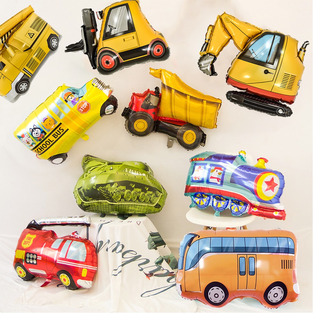 Bong bóng nhôm hình máy xúc dùng trang trí tiệc sinh nhật cho bé