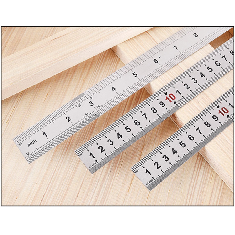 Thước Đo Thẳng Bằng Thép Không Gỉ Độ Chính Xác Cao 20cm