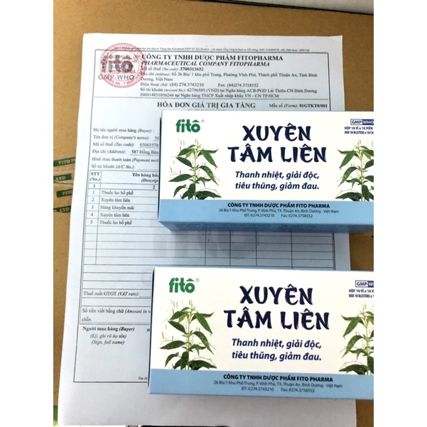 XUYÊN TÂM LIÊN - Thanh Nhiệt, Giải Độc, Tiêu Thũng, Giảm Đau. Hộp 100 viên