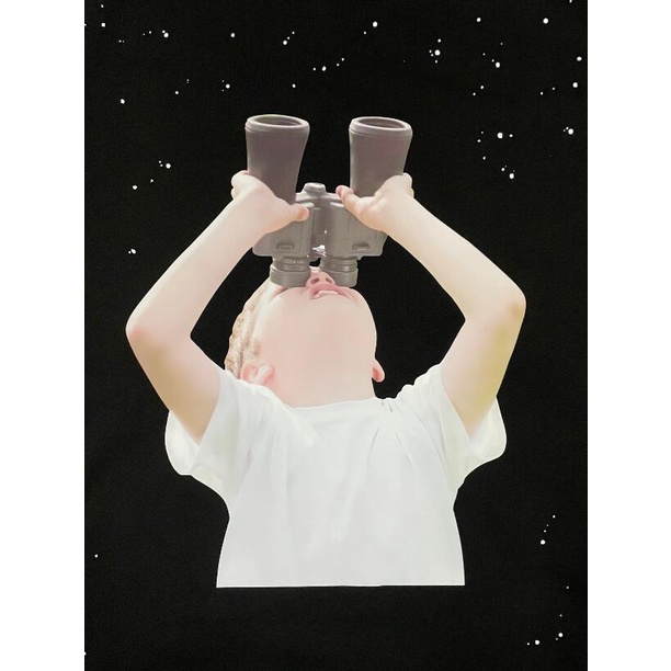 Adlv / Accmedelavie Phi Hành Gia Ngôi Sao Áo Thun cotton Tay Ngắn unisex