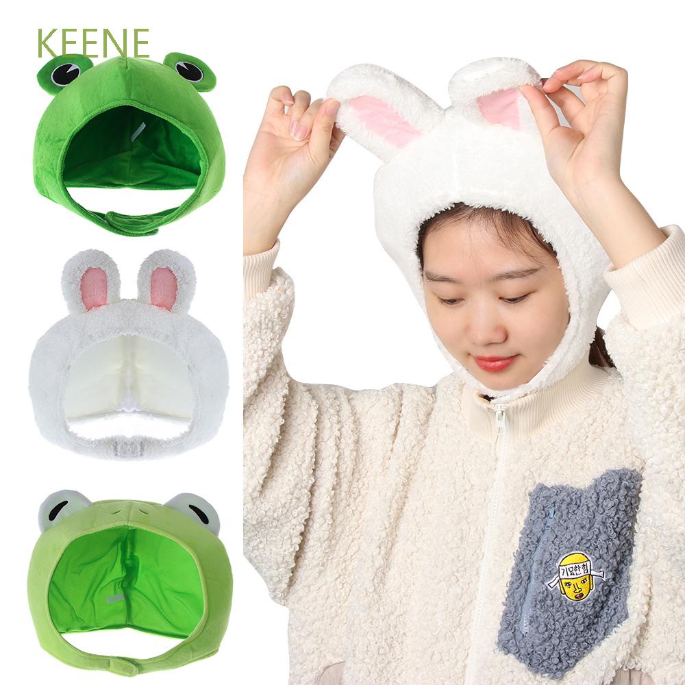 Nón beanie giữ ấm hình tai thỏ mắt to dễ thương cho nam và nữ