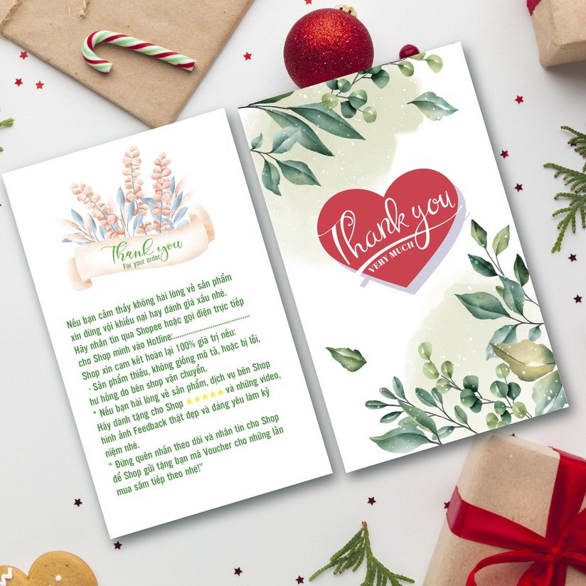 COMBO 200 THANK YOU CARD/THIỆP CẢM ƠN GIÁ SIU RẺ DÀNH CHO CÁC SHOP ONLINE