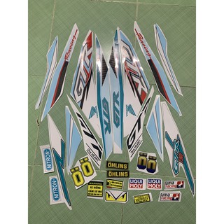 Tem winner 150 GTR trắng xanh cao cấp