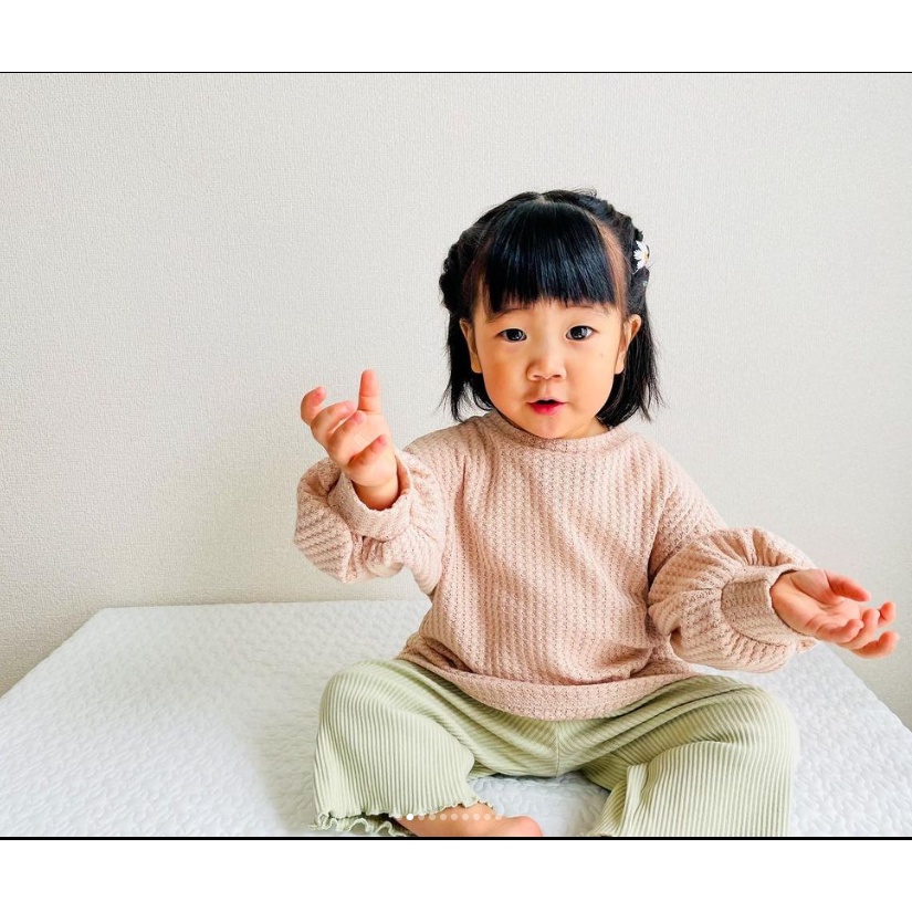 Áo len tay bồng made in Korea ấm áp màu vintage cho bé Hàn Quốc thời trang trẻ em BABYKOREA