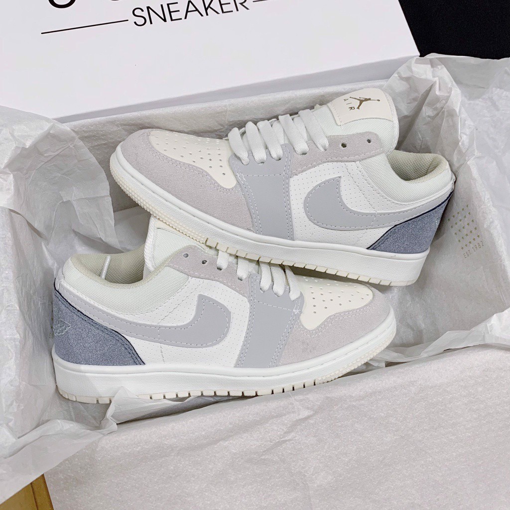 Giày jordan cổ thấp jd1, giày Jordan 1 low paris hàng đẹp full box