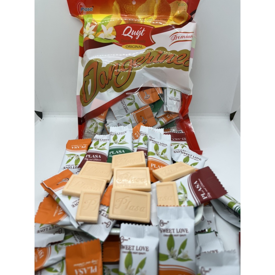 SOCOLA HOA QUẢ VỊ QUÝT - Gói 320g - 69k