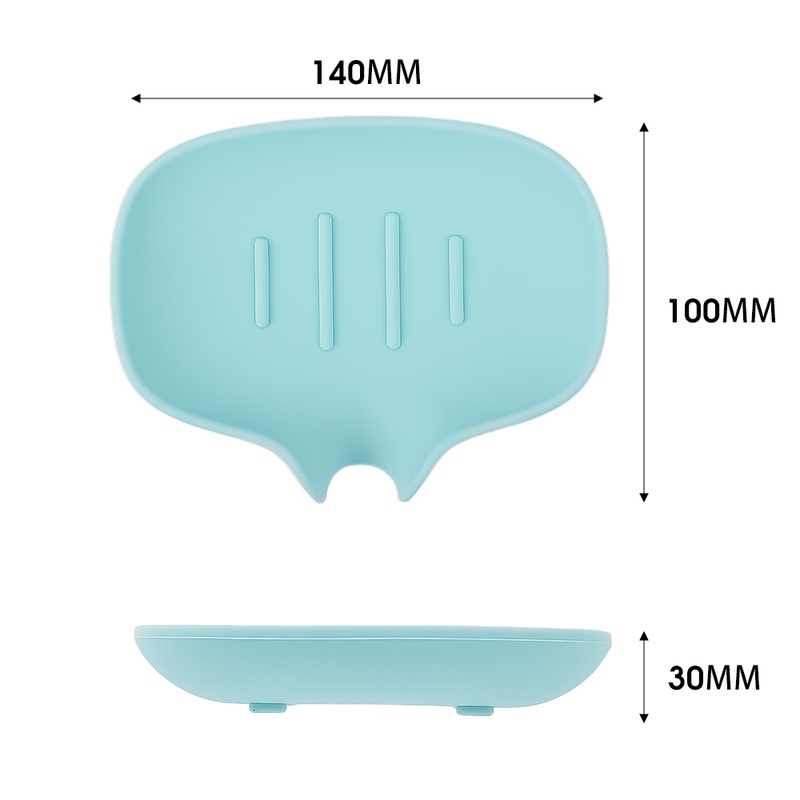 Khay Đựng Xà Phòng/Xà Phòng Bằng Silica Gel Mềm Chống Trượt Có Rãnh Thoát Nước Không Trơn Để Ráo Nước Chất Lượng Cao Cho Nhà Tắm