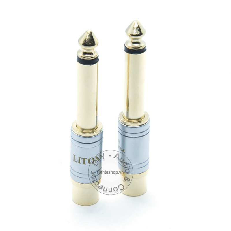 Jack 6 ly ra hoa sen 1 cặp - 1/4 TS to RCA female adapter