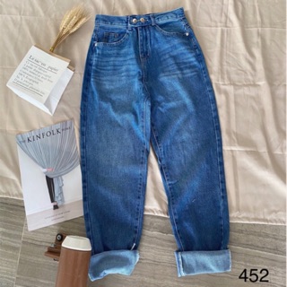Quần Baggy JEANS lưng cao Form dài 1m