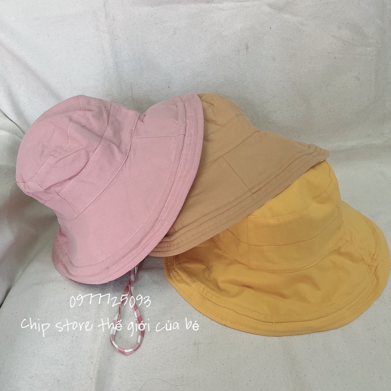 Mũ chống nắng ngoài trời vành rộng dành cho bé , mũ hai mặt phải cho bé ,nón cho bé 2-8 tuổi